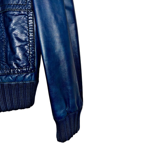 Authentic Gucci 04 AW Tom Ford Blue Madonna Leather Bomber Jacket - Picture 6 of 15